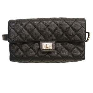CHANEL Black Caviar Leather Fanny Pack